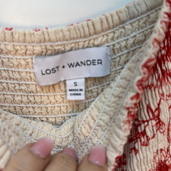 Lost & Wander Paradise Song Smocked Maxi Dress Small - Picture 9 of 9